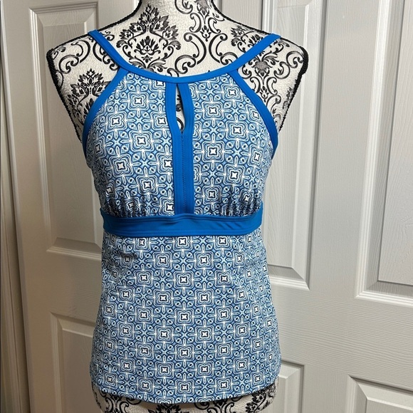Lands' End Other - Lands' End Blue Geometric Halter Swim Top Tankini 6P